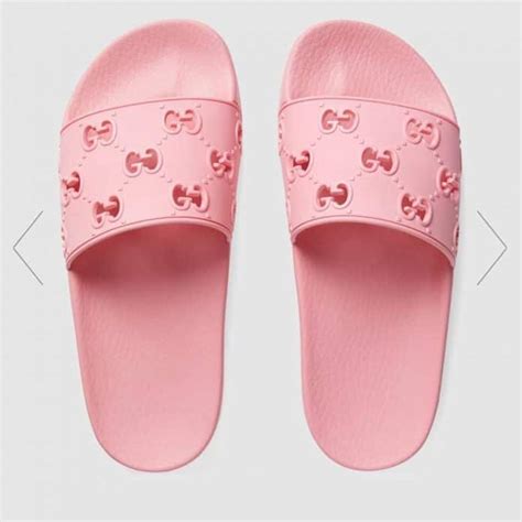 pink gucci slides cheap|gucci flip flops for women.